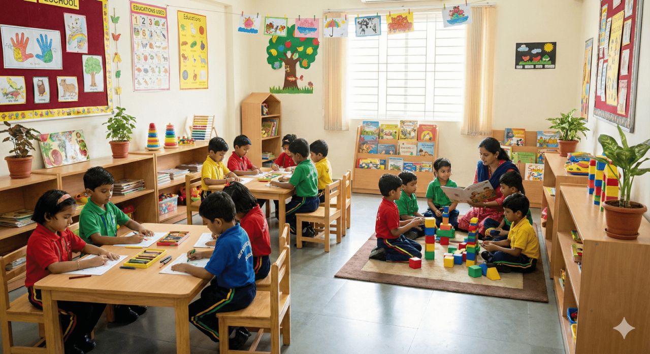 Students at Dnyanganga Academy